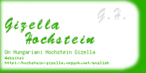 gizella hochstein business card